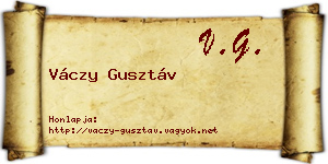 Váczy Gusztáv névjegykártya