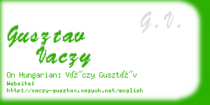 gusztav vaczy business card